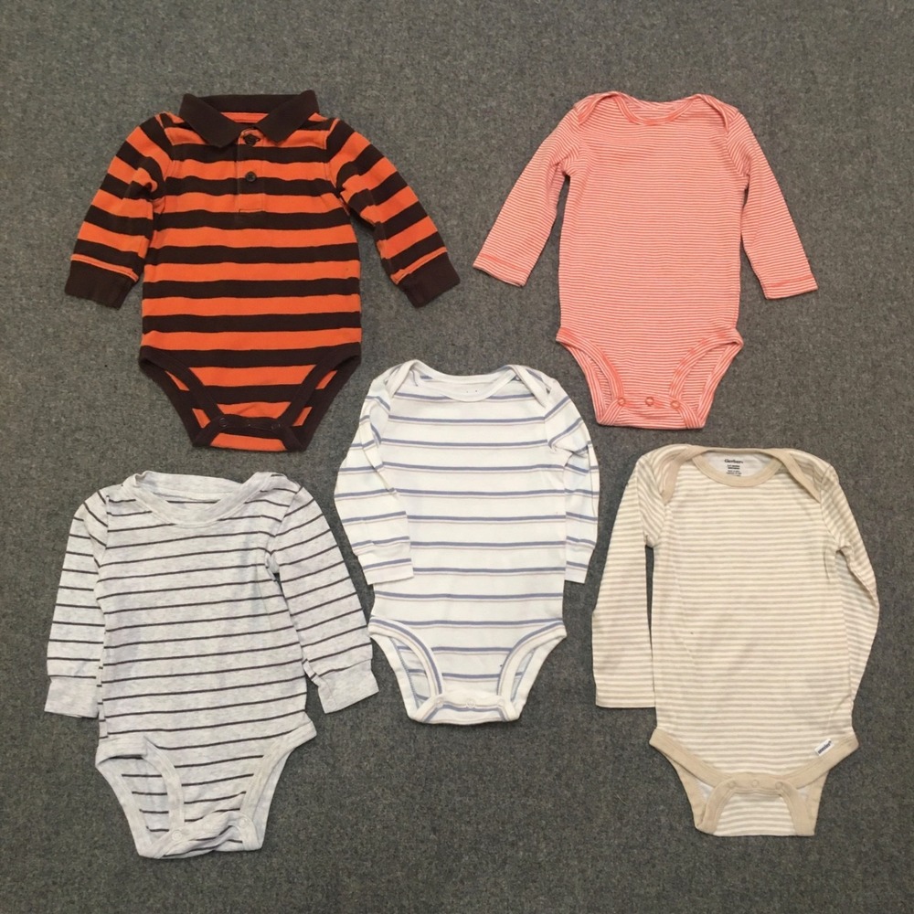 Baby Boy 6-9 Months Clothing Lot 16x Pieces Bulk Winter Colorful Striped - Picture 4 of 11